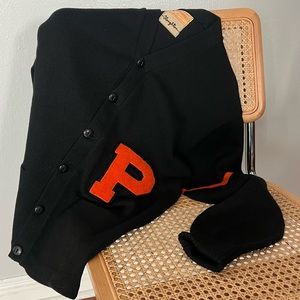 RARE vtg 1950’s H.L. Whiting Company Princeton Ivy League letterman cardigan